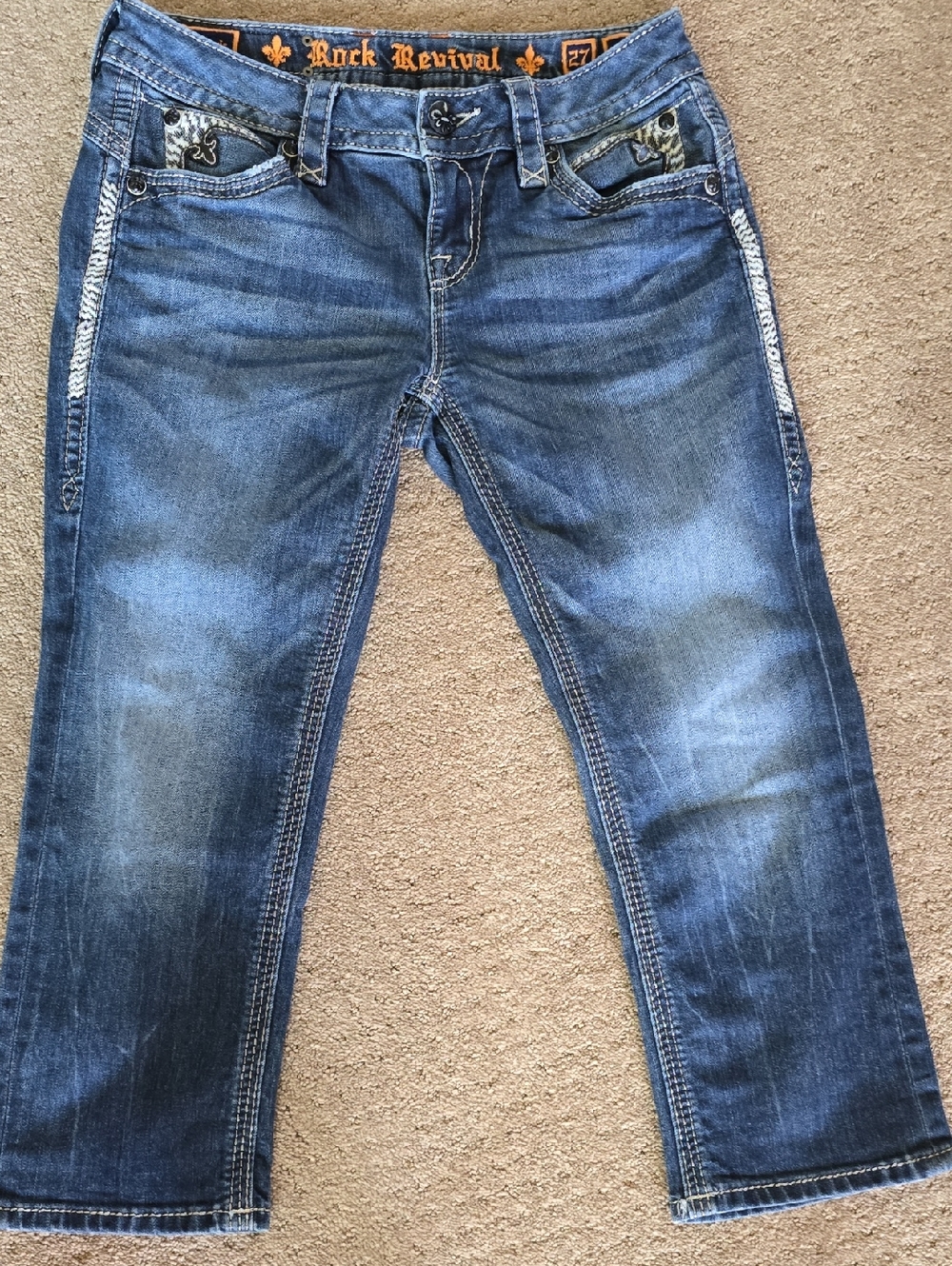 Rock Revival Stepanie Capris, Size 27